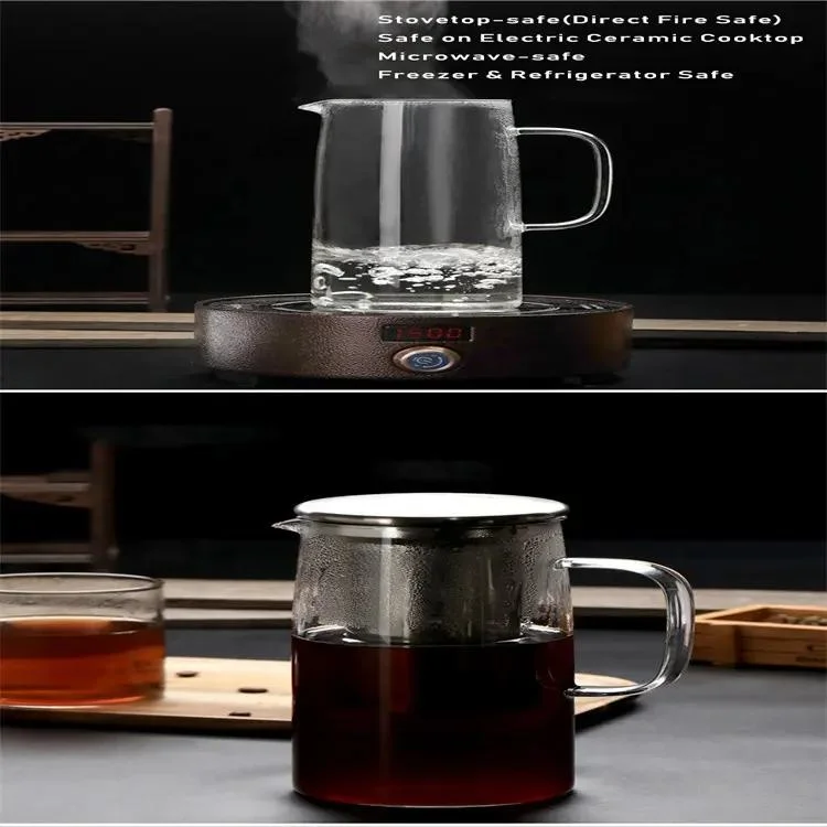 Hot Sell Heat Resistant Teapot High Borosilicate Glass Tea Pot with Infuser