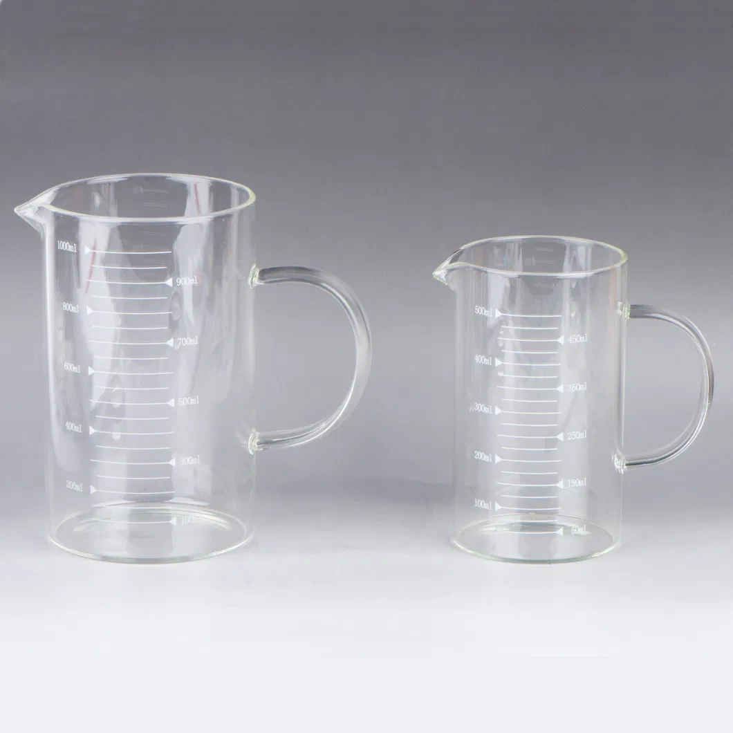 Borosilicate Glass Measuring Cup with Handle 500ml 1000ml