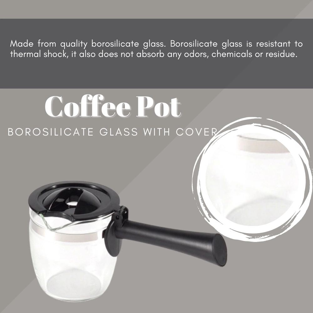 Glass Coffee Maker Machines Accessories Coffee Pot Borosilicate Glass with Cover Bl13855
