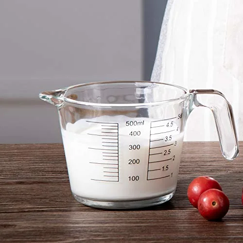 Three Sizes High Borosilicate Glass Measuring Cup with Scale for Kitchen