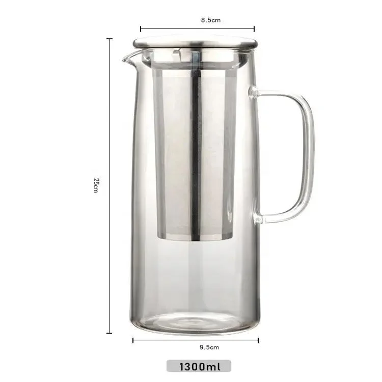 Hot Sell Heat Resistant Teapot High Borosilicate Glass Tea Pot with Infuser
