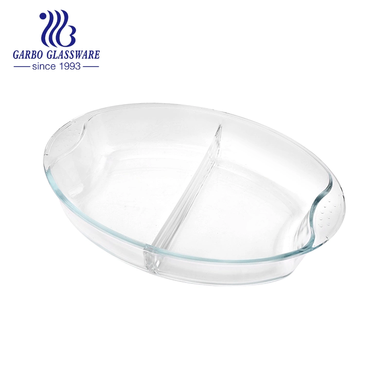 High Borosilicate Oven Safe Bakeware Home Use Glass Baking Dish Multifunctional Glass Plate for Kitchen Restaurant