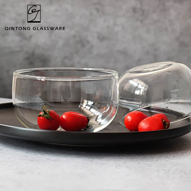 Best Selling Transparent Wholesale Customized 500ml 10oz High Borosilicate Microwavable Glass Bowls Fruit Salad Bowls