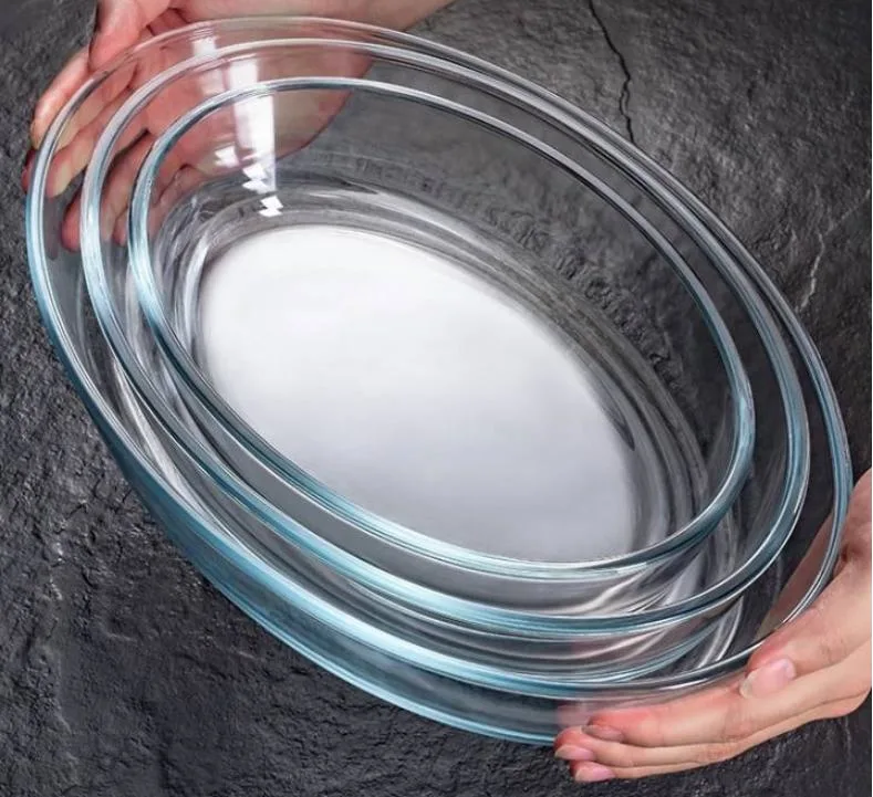 700ml High Borosilicate Baking Tray Glass Bakeware Microwave Baking Pan