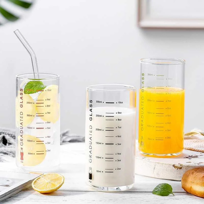 Glass Beaker Mug Glass Measuring Mug Borosilicate Glass Coffee Cup