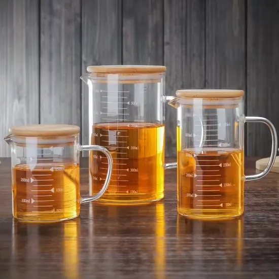Glass Measuring Cup Set Borosilicate Heat