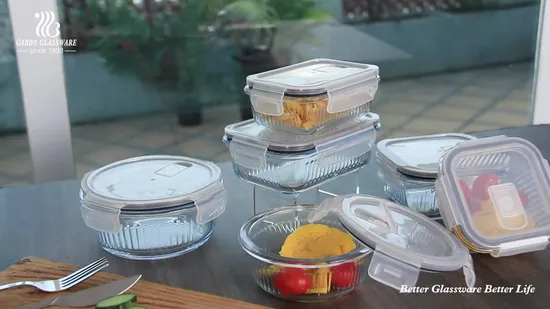 Heat Resistant Borosilicate Glass Food Container with Locking Lid 