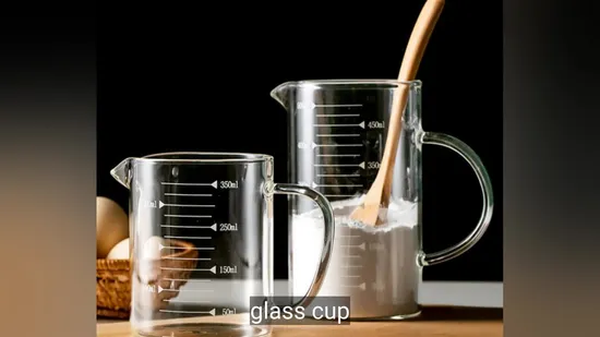High Borosilicate Glass Measuring Cup for Milk and Kitchen Use 