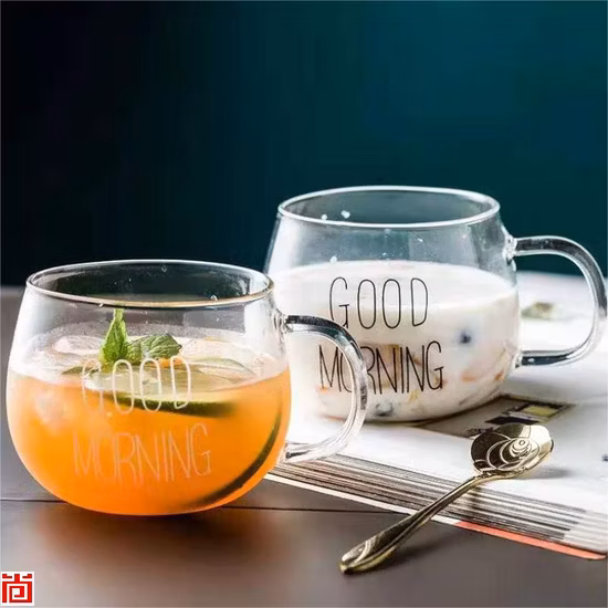 400ml Handmade High Borosilicate Glass Milk Cup/Glassware/Glass Cup/Borosilicate Glassware