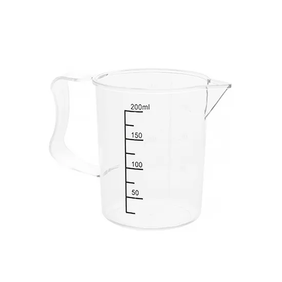 Amazon Hot Sale Borosilicate Glass Cup Microwave Safe Clear Glass Measuring Cups Sets Glass Measuring Jug Milk Cup 