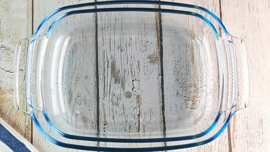 Heat Resistant Bakeware Borosilicate Glass Ovenware Kitchen Oven Rectangular Deep Baking/Roasting Dish 
