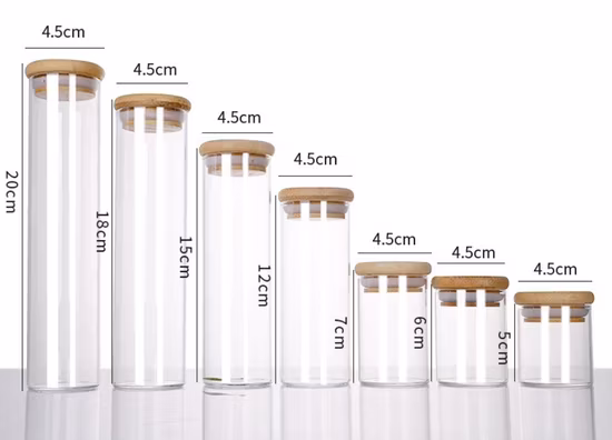 The Round Cork Lid High Borosilicate Glass Jar for Storage