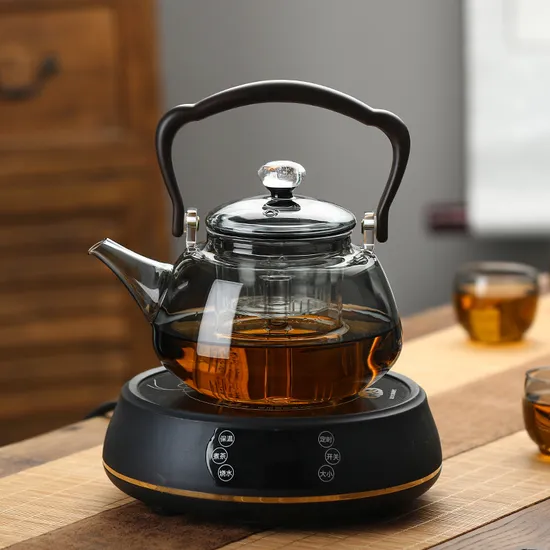 Hot Sales Hand Made Heat Resistant Borosilicate Glass Teapot Glass Tea Set Glass Pot 