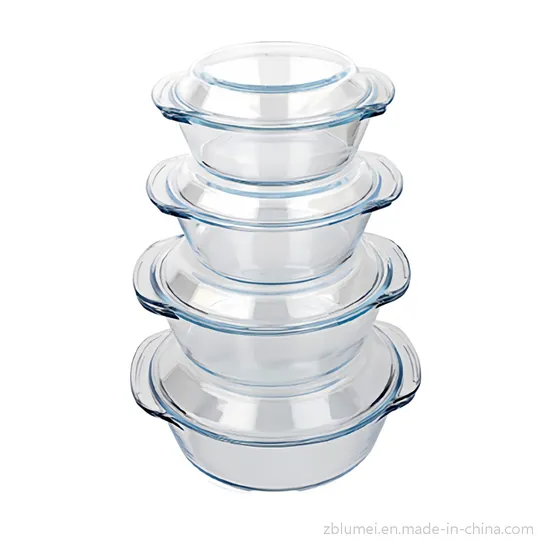 Oven Safe Cookware Heat Resistant Borosilicate Glass Bakeware Covered Casserole Deep Roaster for Baking/Roasting 