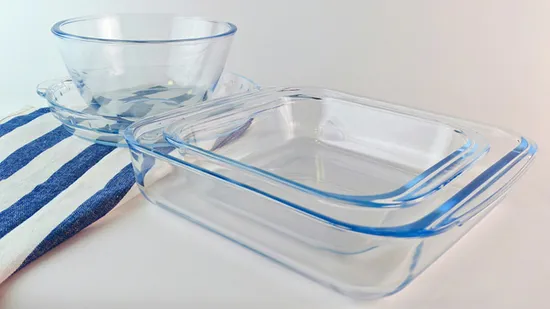 Heat Resistant Glass Kitchen Ovenware Borosilicate Bakeware Square Oven Dish Set for Baking/Roasting/Serving 