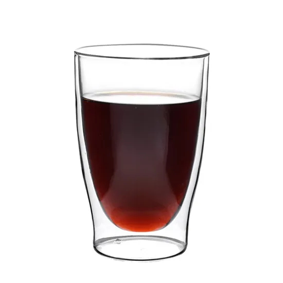 Borosilicate Handmade Double Layer Hot Sales Wholesale Glass Cup Mug Double Wall Glassware 