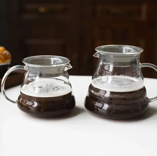 High Borosilicate Glass Coffee Pot for Heat Resistance 