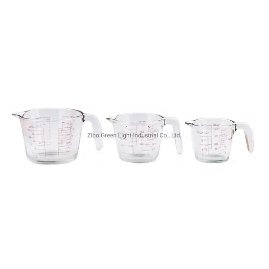 300ml 500ml 1000ml Borosilicate Glass Measuring Cup with Handle 