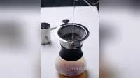 High Borosilicate Glass Pour Over Dripped Coffee Maker Pot with Silicone Neck 